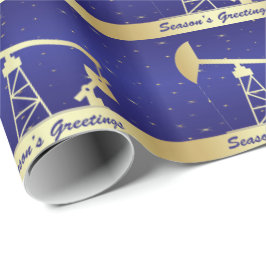 油ポンプのジャックの季節の挨拶のギフト用包装紙 ラッピングペーパー