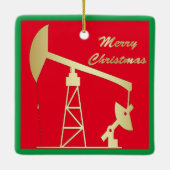 油ポンプジャッククリスマスセラミックオーナメント セラミックオーナメント (裏面)