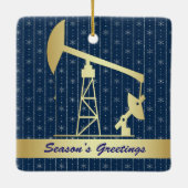 油ポンプジャッククリスマス セラミックオーナメント (裏面)