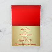 油ポンプジャックメリークリスマスグリーティングカード シーズンカード (内部)