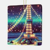 油ライト付きクリスマスガス掘削装置 セラミックオーナメント (左)