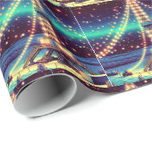 油ライト付きクリスマスガス掘削装置 ラッピングペーパー (ロールコーナー)