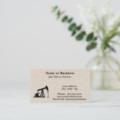 油リグシルエット 名刺 (スタンド正面)