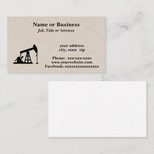 油リグシルエット 名刺 (正面/裏面)