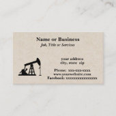 油リグシルエット 名刺 (正面)