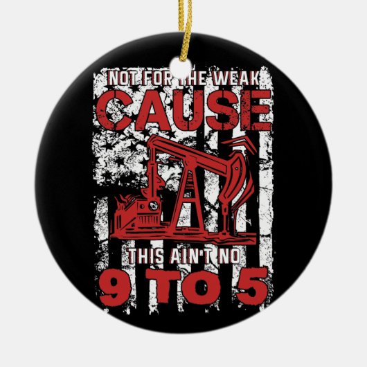 油リグフラグ セラミックオーナメント (正面)