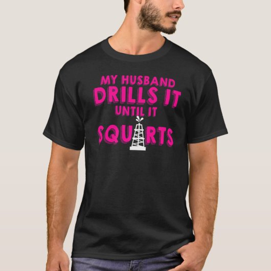 油リグ作業者夫妻アメリカ合衆国ガスOilfi Tシャツ (正面)