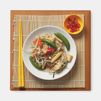 油中国の揚げ野菜をキリでかき混ぜる マグネット