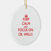 油井の平静そして焦点を保って下さい セラミックオーナメント (右)