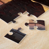 油井ポンプジャックの日の出 ジグソーパズル (側面)