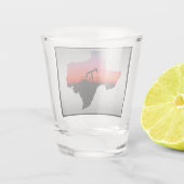 油井ポンプジャックテキサス州の形 ショットグラス (裏面)