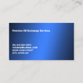 油交換 コーリングカード (裏面)