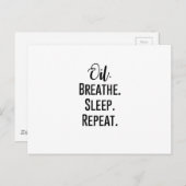 油呼吸の睡眠の繰り返し – 必須油製品 ポストカード (正面/裏面)