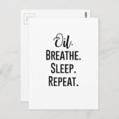 油呼吸の睡眠の繰り返し – 必須油製品 ポストカード (正面/裏面)