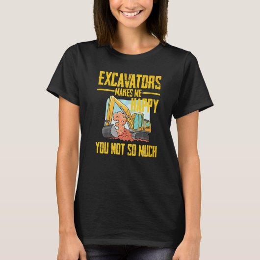 油圧ショベルオペレーター無線操縦ショベルカーR Tシャツ (正面)