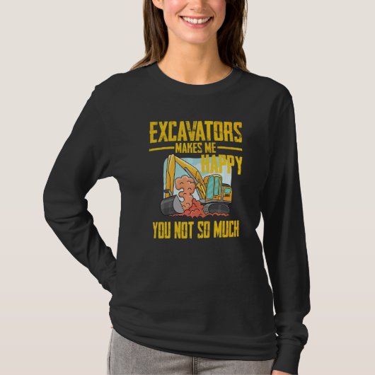 油圧ショベルオペレーター無線操縦ショベルカーR Tシャツ (正面)