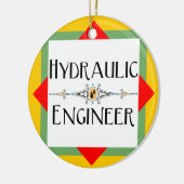 油圧式エンジニアブロック セラミックオーナメント (左)