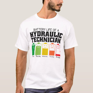 油圧技術者のバッテリ寿命 Tシャツ