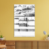 油圧、運河、およびロック キャンバスプリント (インサイチュ (リビング))