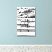 油圧、運河、およびロック キャンバスプリント (インサイチュ (ウッドフロア))