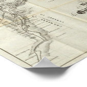 油地区の地図 ポスター (角)