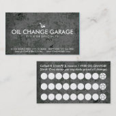 油変更のスタンプカード ロイヤリティカード (正面/裏面)