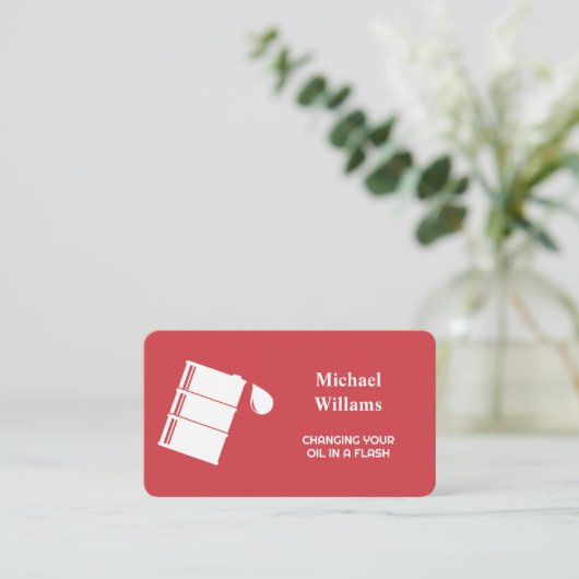 油変更 名刺 (スタンド正面)