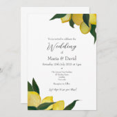 油彩で描かれたレモンの招待状 招待状 (正面/裏面)