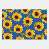 油彩ひまわりと蝶 ラッピングペーパーシート (正面3)