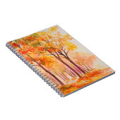 油彩風景 – カラフル秋の森 ノートブック (右側)