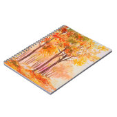 油彩風景 – カラフル秋の森 ノートブック (左側)