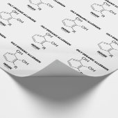 油性オーガニックなアレルゲンの内部(Urushiolの分子) ラッピングペーパー (角)