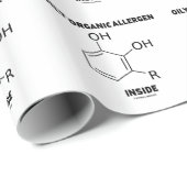 油性オーガニックなアレルゲンの内部(Urushiolの分子) ラッピングペーパー (ロールコーナー)