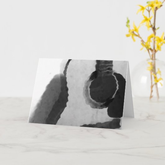 油性ギター カード (黄色い花)