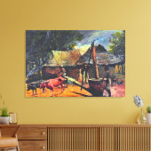 油抽出器： Raja Ravi Varma 絵画's キャンバスプリント (インサイチュ (リビング))