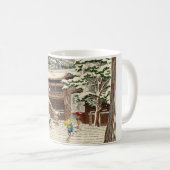 油木の神社の向こうずねのhangaの芸術のAsano Takejiの雪 コーヒーマグカップ (正面右)