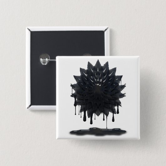 油流出 缶バッジ (正面&裏面)