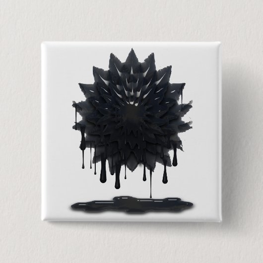 油流出 缶バッジ (正面)