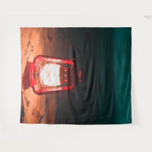 油灯 タペストリー (正面(横))