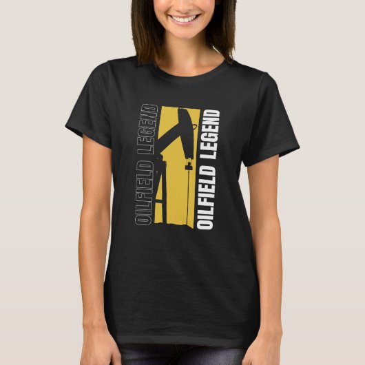 油田の伝説 フラクチャー フラッカー 石油掘削 Tシャツ (正面)