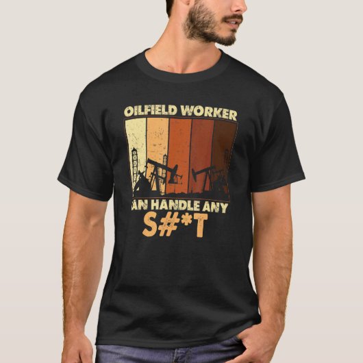 油田の作業者は任意の油・ウェル・ワーカーを処理できる Tシャツ (正面)