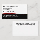 油田の供給サービス 名刺 (正面/裏面)