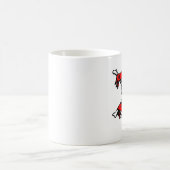 油田の屑のスカル及び骨が交差した図形のマグ コーヒーマグカップ (中央)