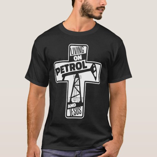 油田クロスフラッキングフラッカー油掘削 Tシャツ (正面)