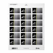 油田ポンピングユニットブラック、金ゴールド、シルバー ラベル (フルシート)