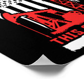 油田ワーカーリグドリリングの荒頸部なし ポスター (角)