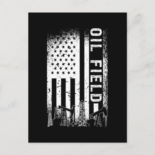 油田ワーカー油フィールド油リグラフネックガス シーズンポストカード (正面)