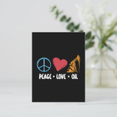 油田労働者ピースラブ油リグ労働者 シーズンポストカード (スタンド正面)