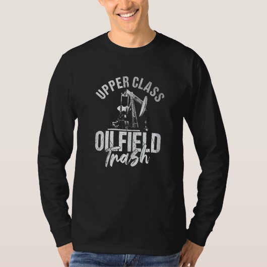 油田労働者 オイルリグ ラフネック 油田のゴミ Tシャツ (正面)