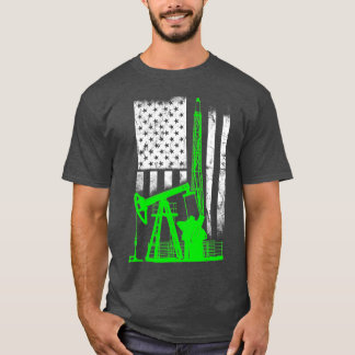 油田国旗アメリカ合衆国St patricks dayリグ Tシャツ